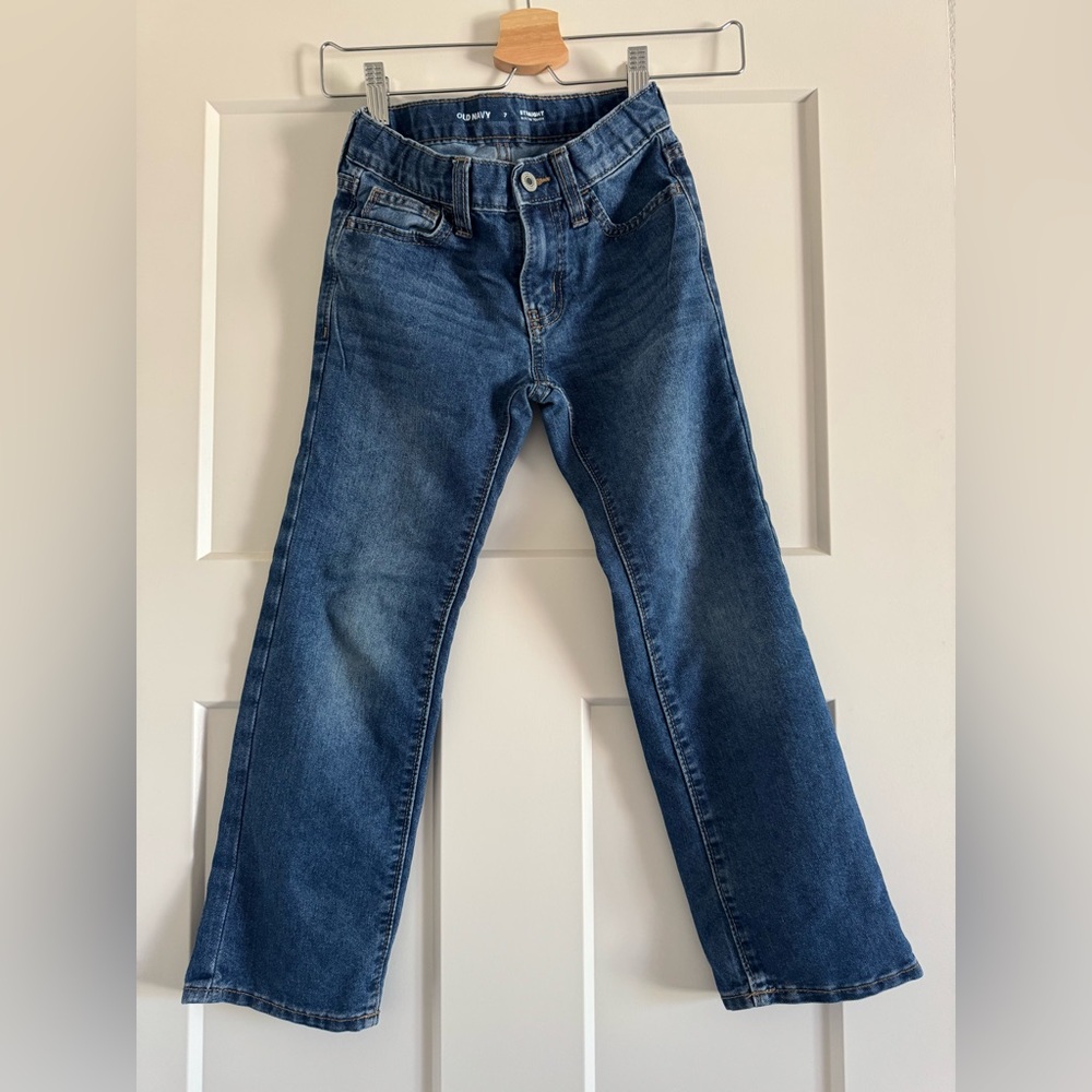 Boys Straight-Leg Blue Jeans